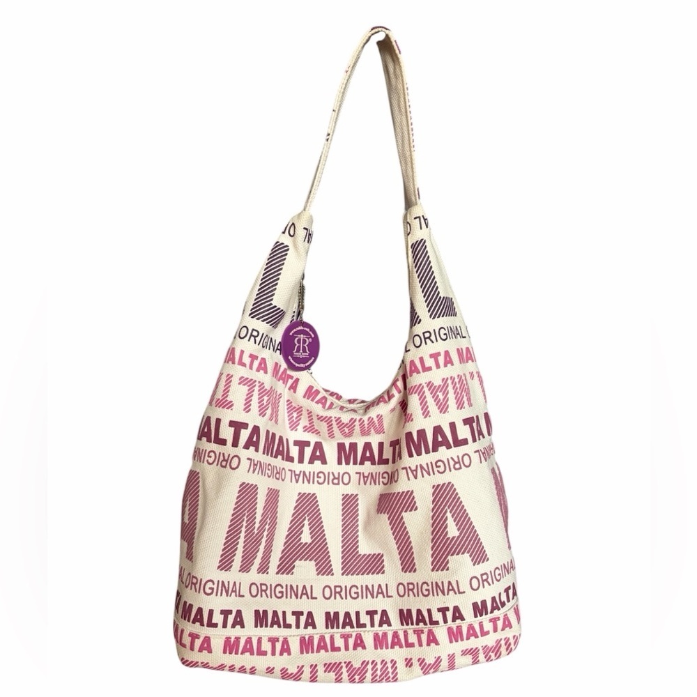 Robin Ruth Cream and Purple Shoulder Bag